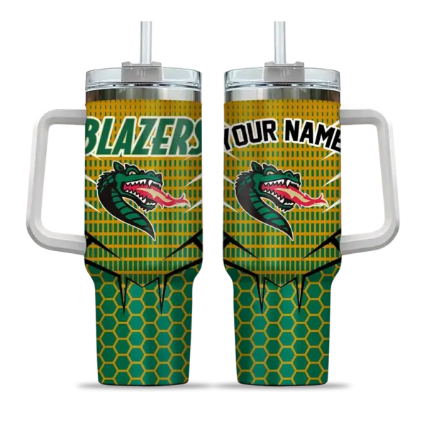 custom uab blazers hex texture green curved tumbler best selling.webp