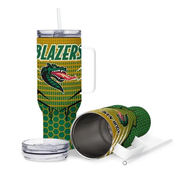 custom uab blazers hex texture green curved tumbler high quality.webp