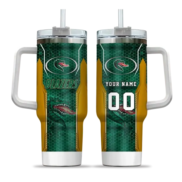 custom uab blazers hexagon armor green curved tumbler best selling.webp