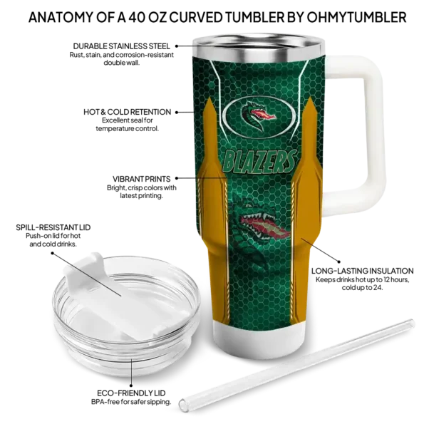 custom uab blazers hexagon armor green curved tumbler new arrival.webp