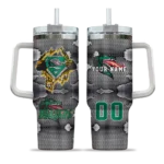 custom uab blazers superman shield green gray curved tumbler best selling.webp