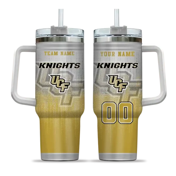 custom ucf knights gradient dots gold curved tumbler best selling.webp