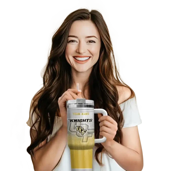 custom ucf knights gradient dots gold curved tumbler premium grade.webp