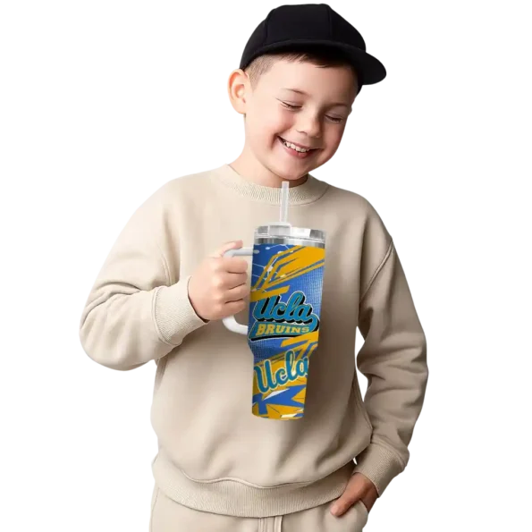 custom ucla bruins abstract paths blue curved tumbler latest model.webp