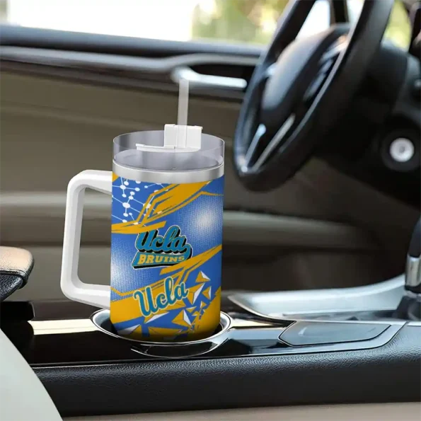 custom ucla bruins abstract paths blue curved tumbler trendy.webp