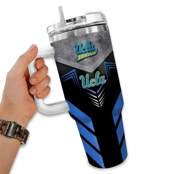custom ucla bruins arrow armor blue black curved tumbler fashion forward.webp