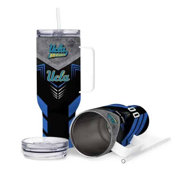 custom ucla bruins arrow armor blue black curved tumbler high quality.webp