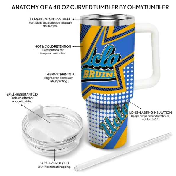 custom ucla bruins arrow burst blue curved tumbler new arrival.webp