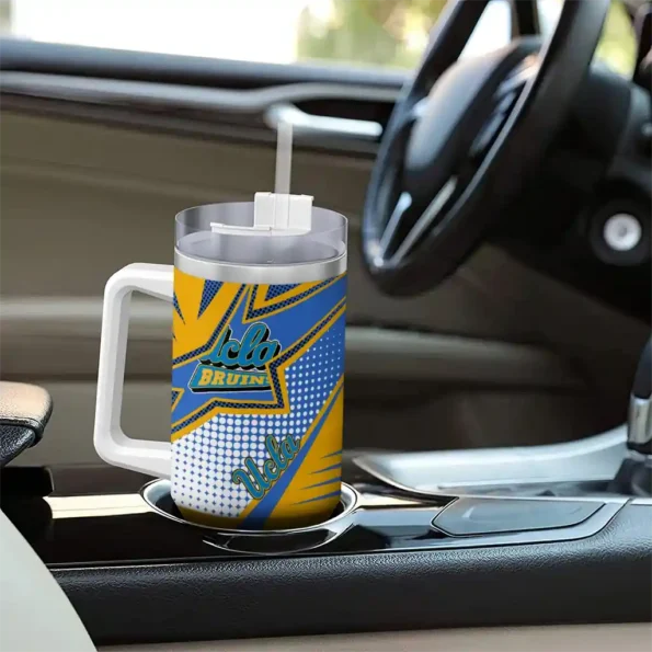 custom ucla bruins arrow burst blue curved tumbler trendy.webp
