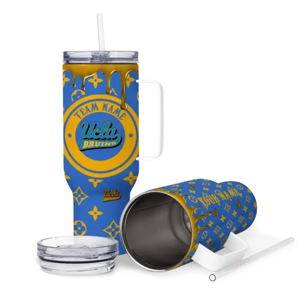 custom ucla bruins bullseye drips blue curved tumbler high quality.webp
