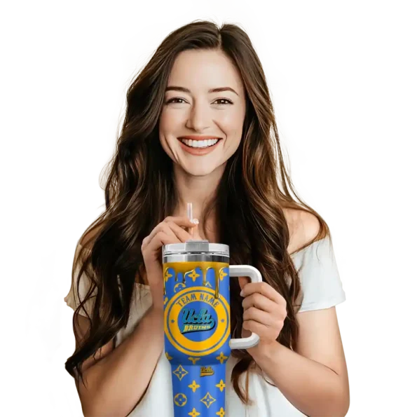 custom ucla bruins bullseye drips blue curved tumbler premium grade.webp