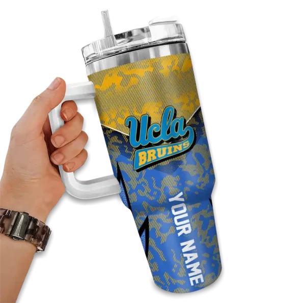 custom ucla bruins chevron stripe blue curved tumbler fashion forward.webp