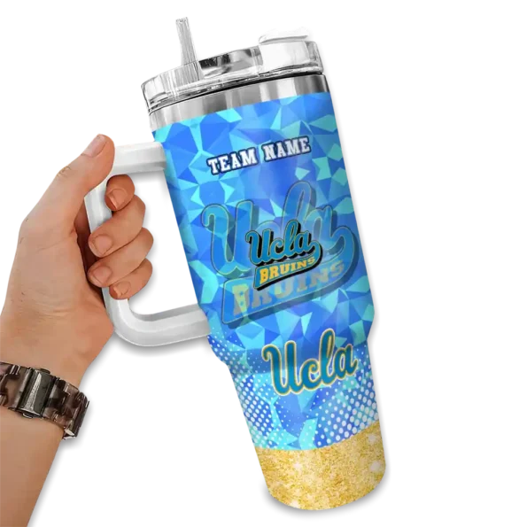 custom ucla bruins geometric prism blue curved tumbler fashion forward.webp