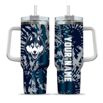 custom uconn huskies burst swirl blue curved tumbler best selling.webp