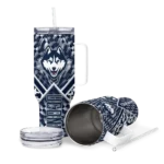 custom uconn huskies chevron angle blue curved tumbler best selling.webp