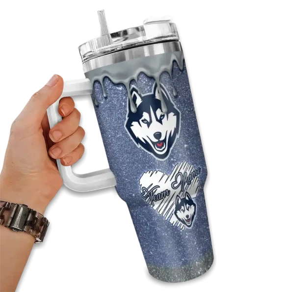 custom uconn huskies heart helmet motif blue curved tumbler fashion forward.webp