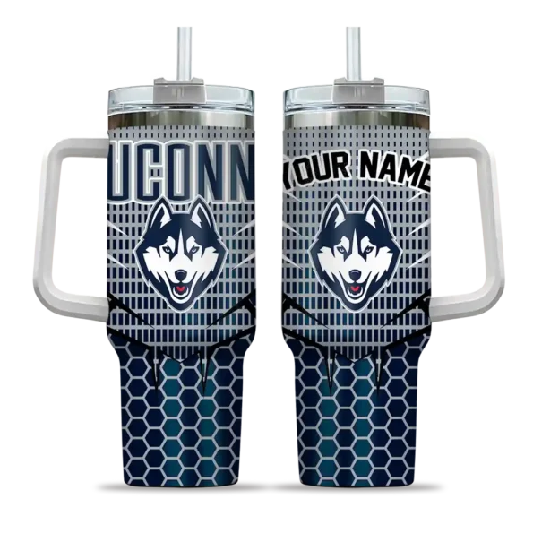 custom uconn huskies hex texture blue curved tumbler best selling.webp