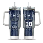 custom uconn huskies hexagon armor blue curved tumbler best selling.webp