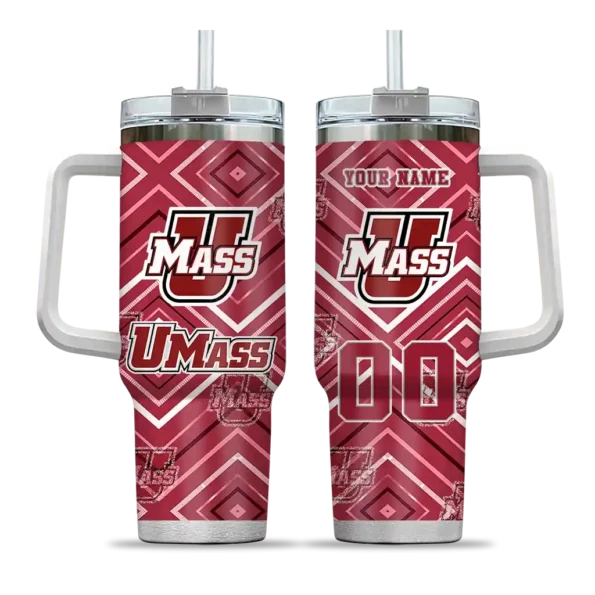 custom umass minutemen bold diamonds red curved tumbler best selling.webp