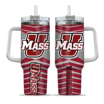 custom umass minutemen chevron layers red curved tumbler best selling.webp