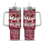 custom umass minutemen honey streaks red curved tumbler best selling.webp