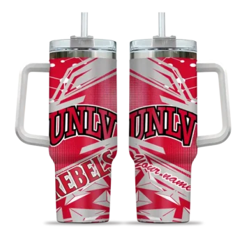 custom unlv rebels abstract paths red curved tumbler best selling.webp
