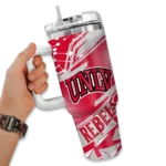 custom unlv rebels abstract paths red curved tumbler best selling.webp