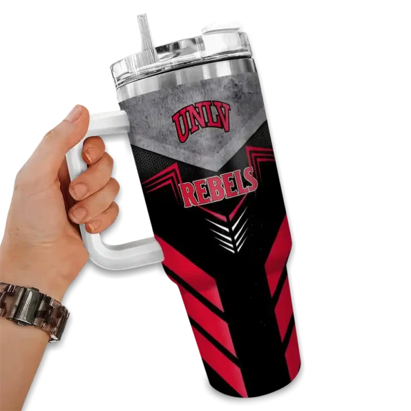 custom unlv rebels arrow armor red black curved tumbler fashion forward.webp