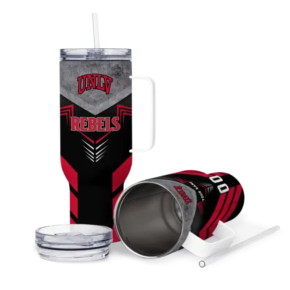 custom unlv rebels arrow armor red black curved tumbler high quality.webp