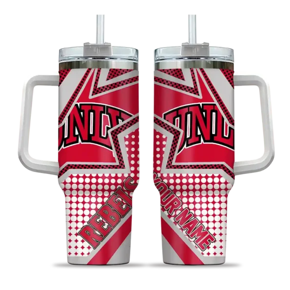 custom unlv rebels arrow burst red curved tumbler best selling.webp