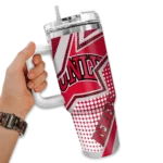 custom unlv rebels arrow burst red curved tumbler best selling.webp