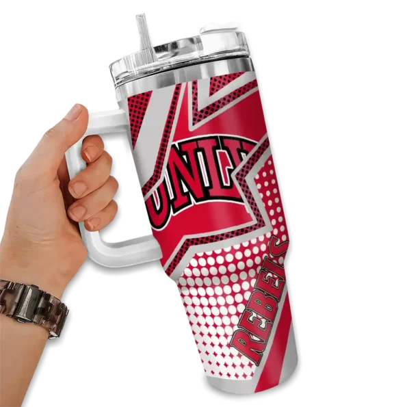 custom unlv rebels arrow burst red curved tumbler fashion forward.webp