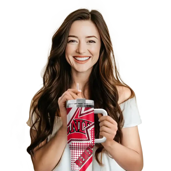 custom unlv rebels arrow burst red curved tumbler premium grade.webp