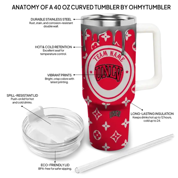 custom unlv rebels bullseye drips red curved tumbler new arrival.webp