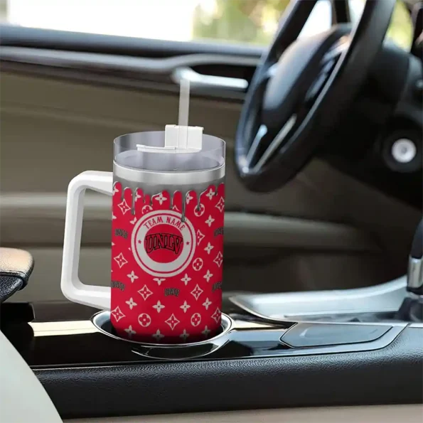 custom unlv rebels bullseye drips red curved tumbler trendy.webp