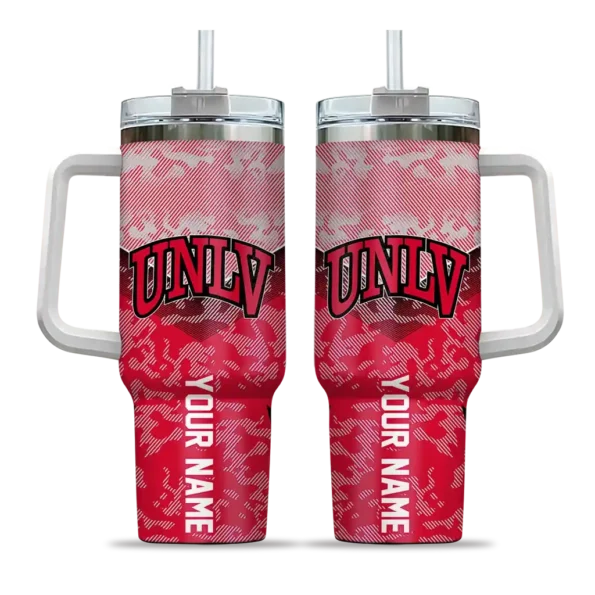 custom unlv rebels chevron stripe red curved tumbler best selling.webp