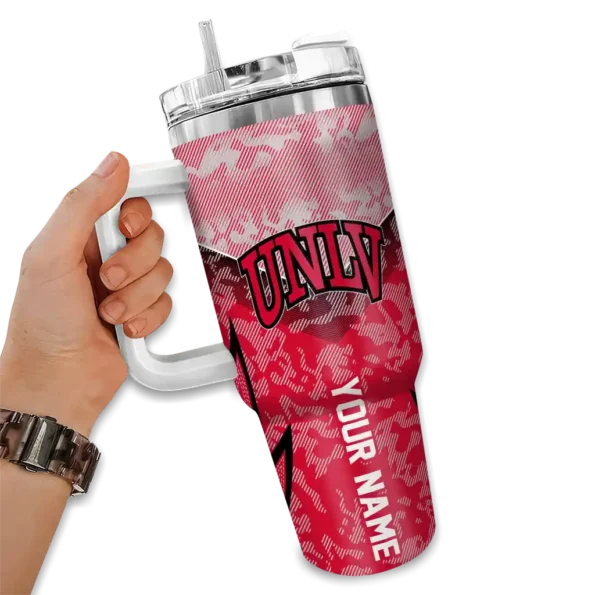 custom unlv rebels chevron stripe red curved tumbler fashion forward.webp