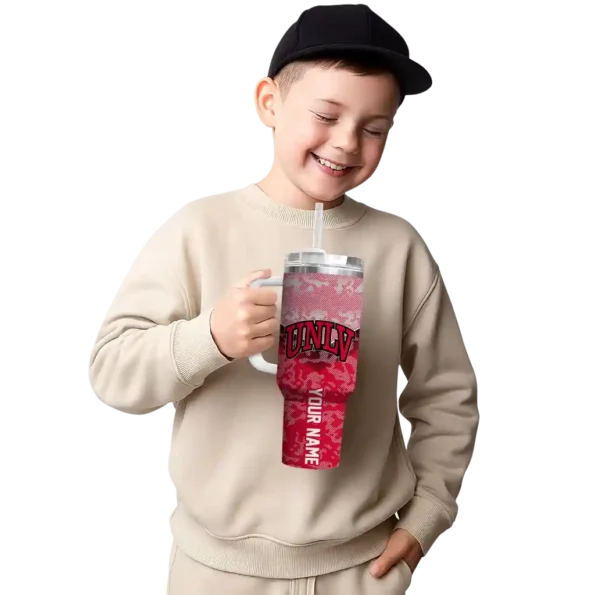 custom unlv rebels chevron stripe red curved tumbler latest model.webp