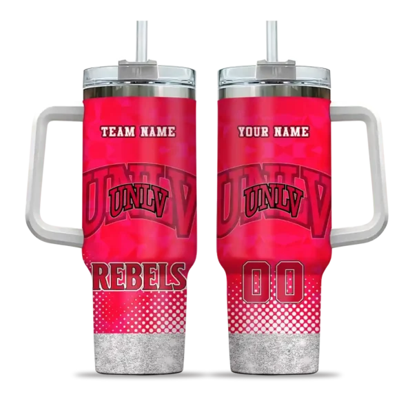 custom unlv rebels geometric prism red curved tumbler best selling.webp