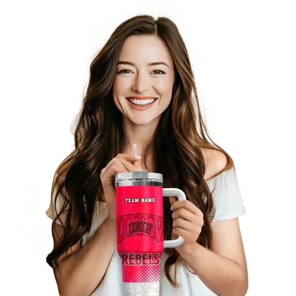 custom unlv rebels geometric prism red curved tumbler premium grade.webp