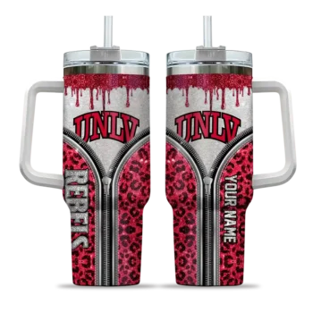 custom unlv rebels leopard zipper red curved tumbler best selling.webp