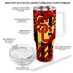 custom usc trojans claw cut red black curved tumbler best selling.webp