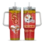custom usc trojans heart helmet motif red curved tumbler best selling.webp