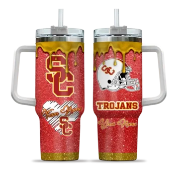 custom usc trojans heart helmet motif red curved tumbler best selling.webp