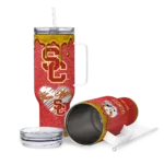 custom usc trojans heart helmet motif red curved tumbler best selling.webp
