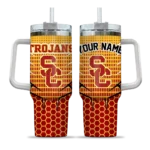 custom usc trojans hex texture red curved tumbler best selling.webp
