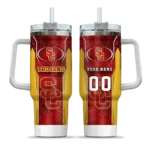 custom usc trojans hexagon armor red curved tumbler best selling.webp