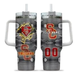 custom usc trojans superman shield red gray curved tumbler best selling.webp