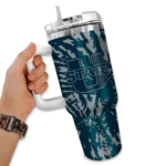 custom utah state aggies burst swirl navy curved tumbler best selling.webp