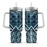 custom utah state aggies chevron angle navy curved tumbler best selling.webp